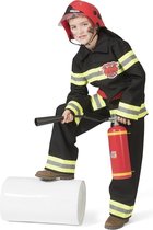 Brandweer Kostuum | Fire Fighter Fred Kind Kostuum | Maat 140 | Carnavalskleding | Verkleedkleding