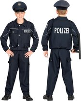 Widmann - Politie & Detective Kostuum - Eins Zwei Polizei Straatagent Kind Kostuum - Blauw - Maat 158 - Carnavalskleding - Verkleedkleding