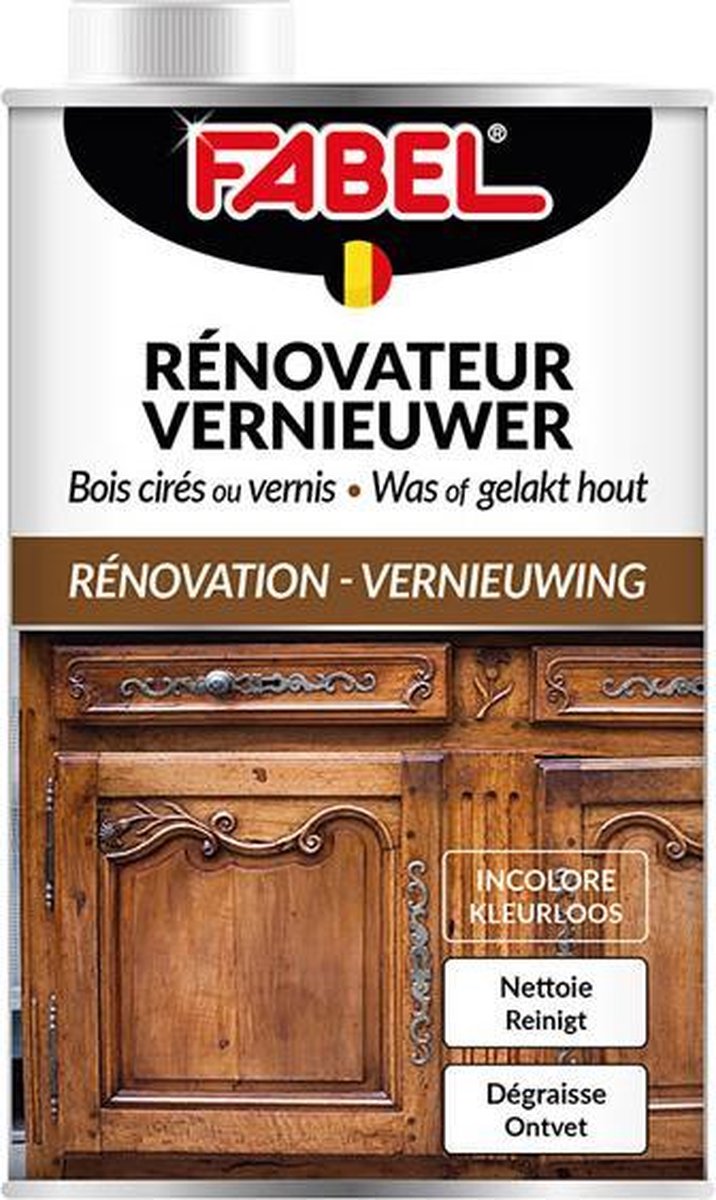 Fabel - Vernieuwer Hout - Kleurloos - Vernieuwer was of gelakt hout 250 ml