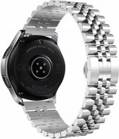 Strap-it Luxe Jubilee stalen bandje - geschikt voor Samsung Galaxy Watch 3 41mm / Galaxy Watch 1 42mm / Galaxy Watch Active / Active2 40mm & 44mm / Gear Sport - zilver