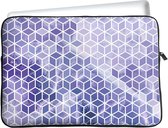 iPad Mini 6 Hoes (2021) - Tablet Sleeve - Paars Hexagon Marmer - Designed by Cazy