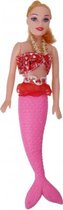 Pop zeemeermin met accessoires 26 cm rood/roze