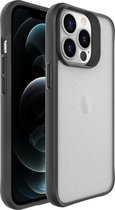 Azuri ruggedized hoesje met frost look voor Apple iPhone 13 Pro Max - Zwart