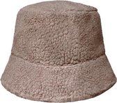 Bucket Hat Teddy - Bucket Hat Dames - bucket hat heren - bucket hoed - Hoed - Emmer muts - Emmerhoed - Beige - Vissershoedje - Polyester - Cotton - 59cm - Yehwang