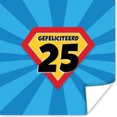 Poster Anniversaire - 25 ans - Cape de super-héros - 100x100 cm XXL