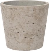 Pot Rough Mini Bucket S Grey Washed Fiberclay 14x12 cm grijze ronde bloempot