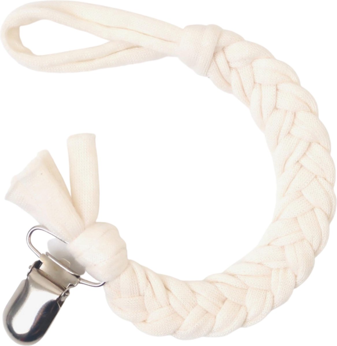Goedkoopste Speenkoord - Gevlochten katoen - Ivory (creme