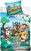 dekbedovertrek Paw Patrol 140 x 200 cm blauw/groen