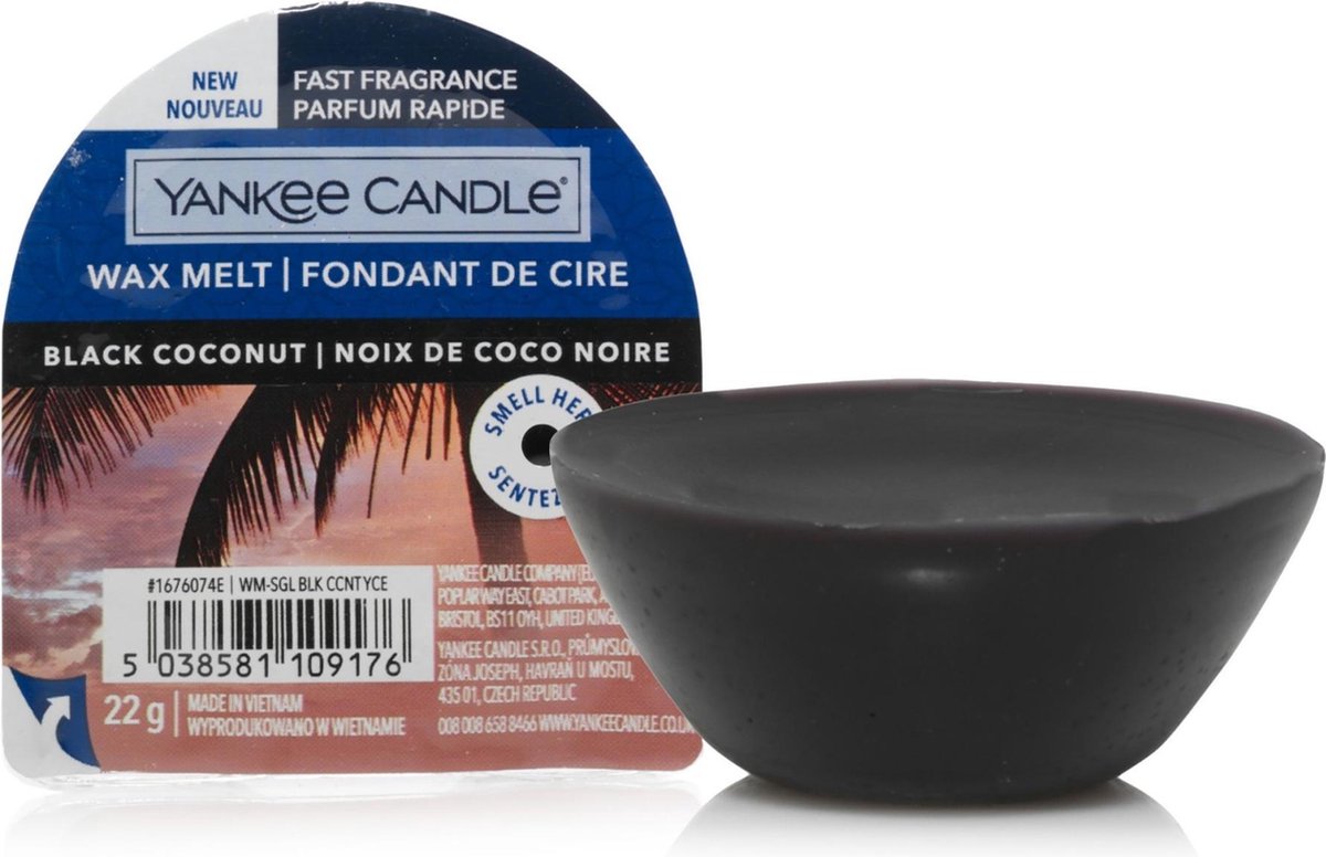 Yankee Candle - Black Coconut - Wax Melt - 8 branduren
