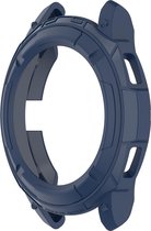 YONO Armor Bumper geschikt voor Samsung Galaxy Watch 4 42mm - Siliconen Case Hoesje met Ringbeschermer - Donkerblauw