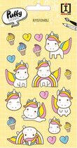 stickervel Puffy Unicorn junior vinyl 20 stuks