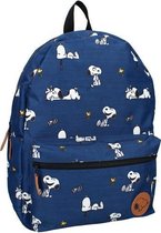 rugzak Snoopy junior 39 x 29 x 12 cm polyester blauw