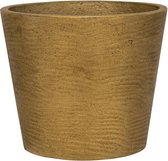 Pot Rough Mini Bucket M Metallic Gold Fiberclay 16x15 cm gouden ronde bloempot