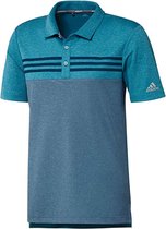 adidas Performance Heather Blocked Polo Polo Mannen blauw Xs