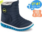 Bibi Drop Roller water repellent Boots with Fur - Navy and Blue