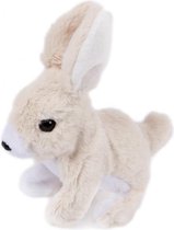 knuffel konijn junior 15,5 cm pluche beige/wit
