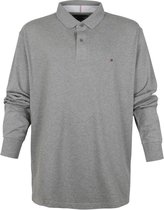 Tommy Hilfiger Big and Tall Long Sleeve Poloshirt Grijs - maat 3XL