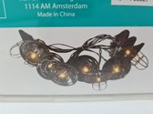 10 LED Party Verlichting Slinger - Zwart - Metaal / Koper - 2 AA 1,5 V - Lantaarn - Verlichting - Decoratie