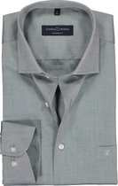 CASA MODA modern fit overhemd - mouwlengte 7 - grijs - Strijkvriendelijk - Boordmaat: 45