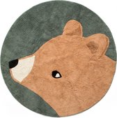 Rond vloerkleed - 120 cm / woody the bear