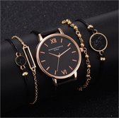 Dameshorloge + 4 stuks armbandjes