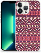 Telefoonhoesje iPhone 13 Pro Max Leuk TPU Backcase Aztec Purple