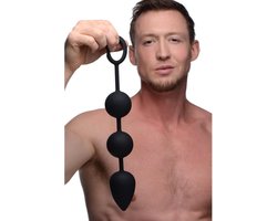 Tom of Finland Weighted Anal Ball Beads - Black