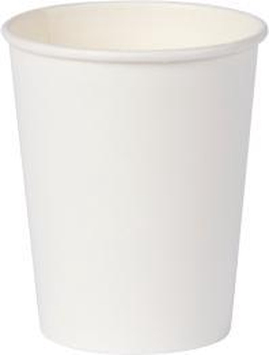 Use.green Papieren beker, 100% composteerbaar, Eco Friendly Paper, Ideaal voor Restaurants, Take-Outs, To Go Lunch, Picknick, warme en koude dranken, witte kleur 300 ml,10 x 9 x 5.8 cm - 50 stuks