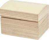 schatkist met magneet hout 8 x 6 x 4,5 cm