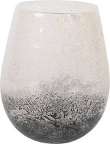 Rasteli Vaas Glas Grijs-Goud-Gemêleerd D 22.5 cm H 25 cm