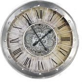 Clock Gear grey 66799 - 59,5 cm diameter - draaiende tandwielen - radar geluidloos - klok - horloge - landelijk - industriestijl - industrieel - cadeau - geschenk - kerst - nieuwjaar - verjaa