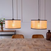 Dimehouse Hanglamp Industrieel 2-lichts Rond Airen - Rotan look
