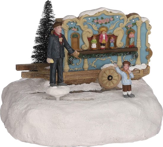 Luville - Street organ battery operated - Kersthuisjes & Kerstdorpen