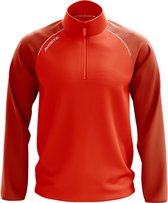 Masita | Sweater Heren Half Zip Sporttrui Dames Korte ritssluiting Trui met duimgaten Ook Kindermaten - ORANGE - XL