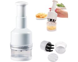 Multihakker - Hakmolen handmatig - groentehakker - wit- voor ui-knoflook-groenten - kerst cadeau tip