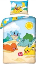 Pokemon Dekbedovertrek 140x200 cm met kussensloop 60x70 cm 70% polyester en 30% katoen