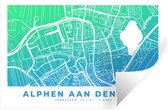 Muurstickers - Sticker Folie - Stadskaart - Alphen aan den Rijn - Nederland - Blauw - 60x40 cm - Plakfolie - Muurstickers Kinderkamer - Zelfklevend Behang - Plattegrond - Zelfklevend behangpapier - Stickerfolie