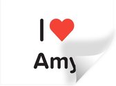 Muurstickers - Sticker Folie - I love - Amy - Meisje - 160x120 cm - Plakfolie - Muurstickers Kinderkamer - Zelfklevend Behang XXL - Zelfklevend behangpapier - Stickerfolie