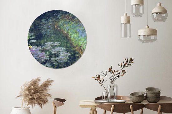 Cercle Mural - Cercle Mural Intérieur - Nymphéas - Claude Monet - ⌀ 90 cm - Décoration murale - Peintures Ronds
