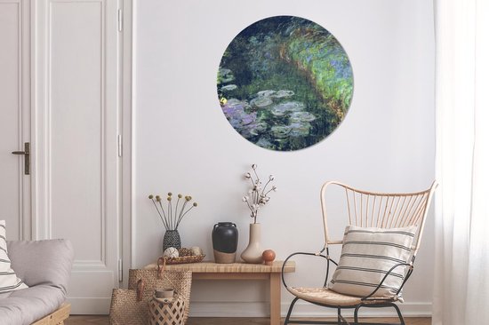 Cercle Mural - Cercle Mural Intérieur - Nymphéas - Claude Monet - ⌀ 90 cm - Décoration murale - Peintures Ronds