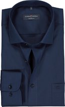 CASA MODA modern fit overhemd - marine blauw - Strijkvriendelijk - Boordmaat: 43