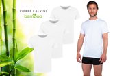 Bamboo Essentials - T Shirt Heren - Ronde Hals - 3 Stuks - Wit - M - Bamboe - Ondershirt Heren - Extra Lang - Anti Zweet T-shirt Heren