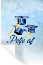 Muurstickers - Sticker Folie - 'Petje af' - Spreuken - Quotes - Geslaagd - 20x30 cm - Plakfolie - Muurstickers Kinderkamer - Zelfklevend Behang - Zelfklevend behangpapier - Stickerfolie