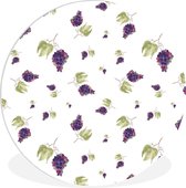 Wall Circle - Wall Circle Indoor - Raisins - Blauw - Motifs - ⌀ 150 cm - Décoration murale - Peintures Ronds