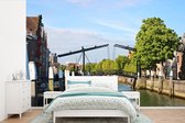 Behang - Fotobehang Brug - Dordrecht - Nederland - Breedte 450 cm x hoogte 300 cm