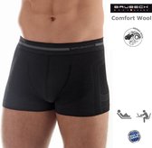 Brubeck Comfort | Heren Onderbroek - Boxershort Naadloos met Merino Wol -  Zwart - XL