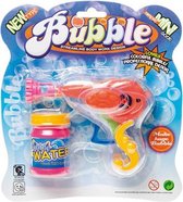 bellenblaaspistool Bubble junior 14 cm oranje