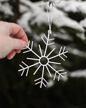 Storefactory ornament sneeuwvlokje - Kerstornamenten - metaal - 11 centimeter x 12 centimeter