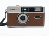 AgfaPhoto - Navulbare Analoge Camera 35 mm - Inclusief Polsbandje en Opbergetui - Bruin