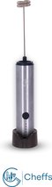 Cheffs® Elektrische melkopschuimer - 2 rotatie snelheden - USB oplaadbaar - Zilver